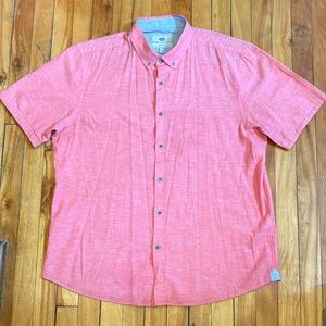 Report Collection Coral Button-Down Short Sleeve Shirt - Men's Size XL